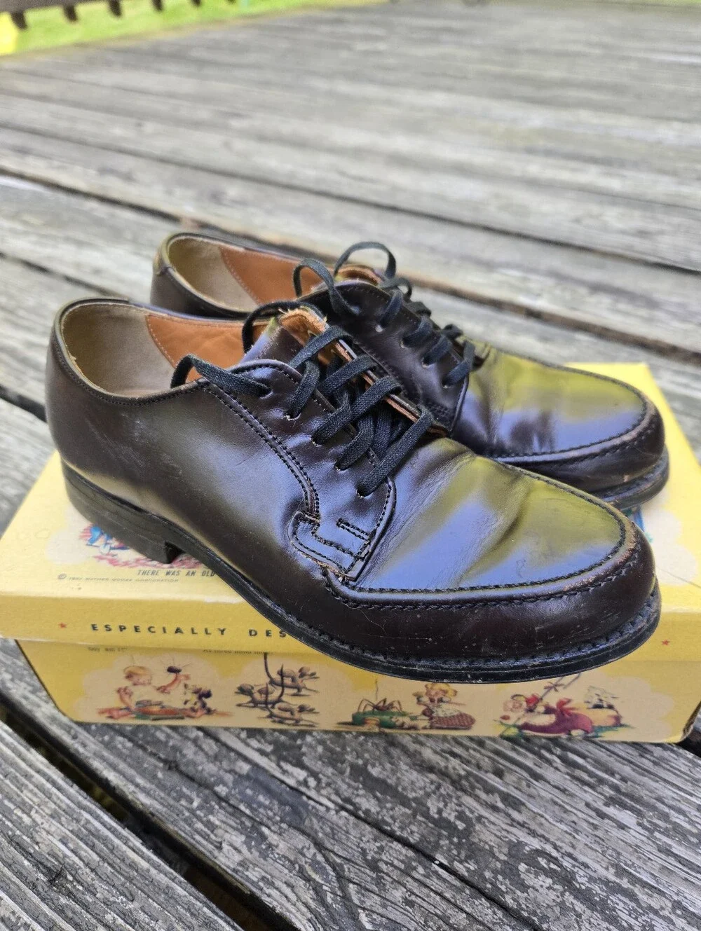 Vintage 1954 Mother Goose Shoes with Original Box